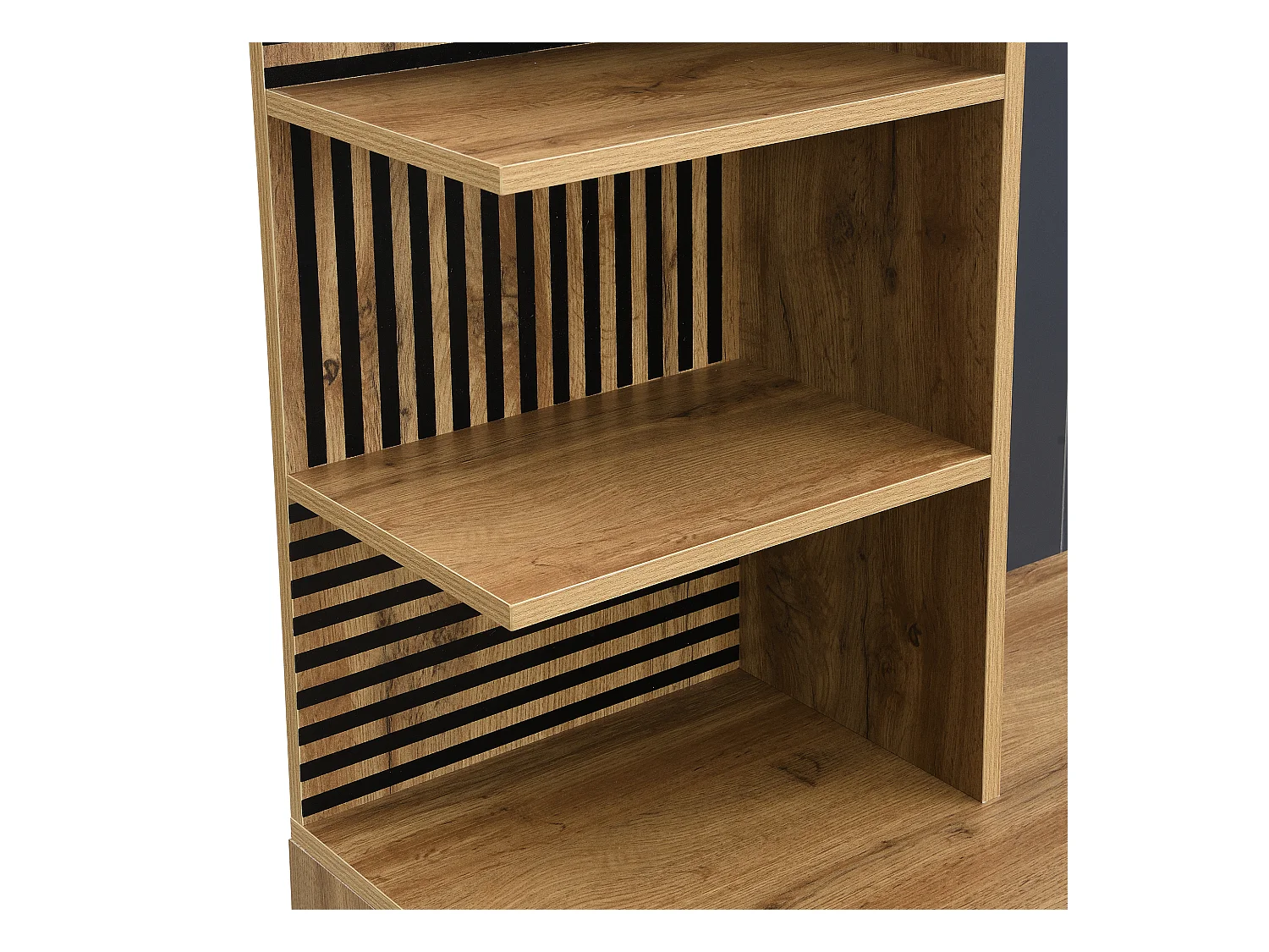 Kleiderständer-Set für den Eingangsbereich 100x38.5x190.5 cm - mit Haken - 2 Türen - Verstellbare Regale - Natur