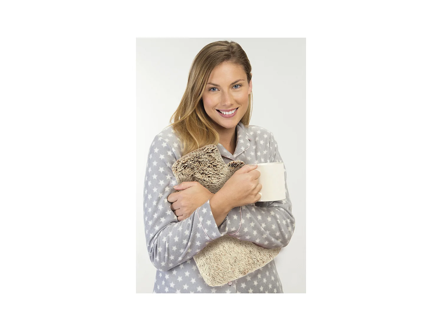 Bouillotte Billes de Céramique Micro-Ondable M6 - Coussin Chauffant en Fourrure Douce