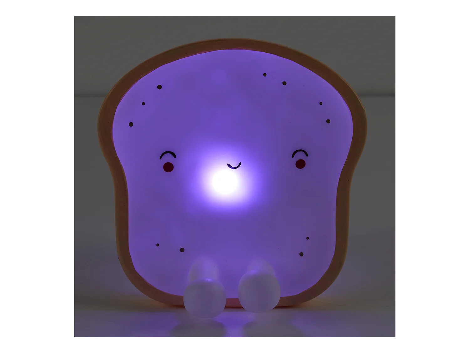 Veilleuse Tartine Kawaii Beige, Blanc