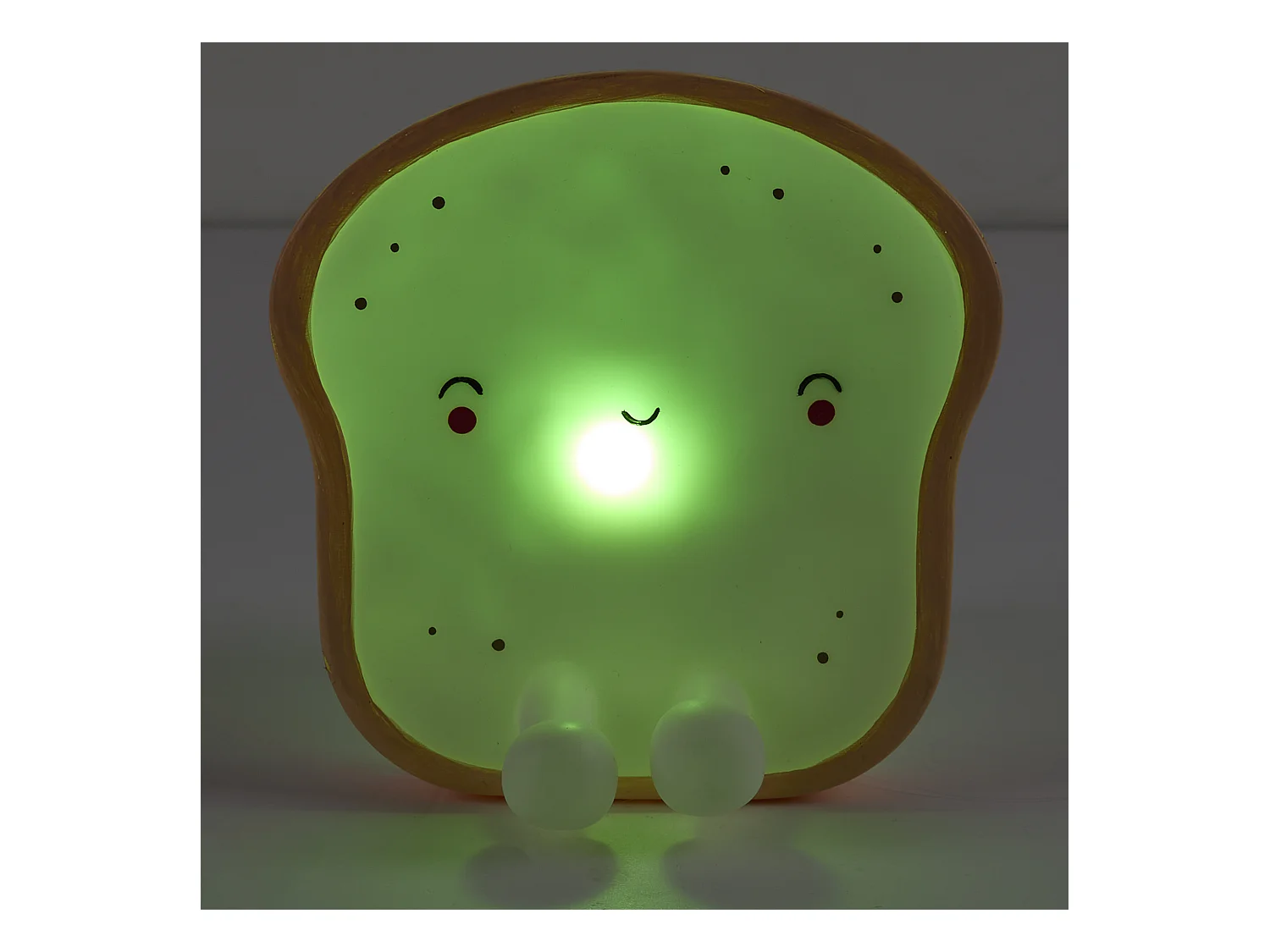 Veilleuse Tartine Kawaii Beige, Blanc