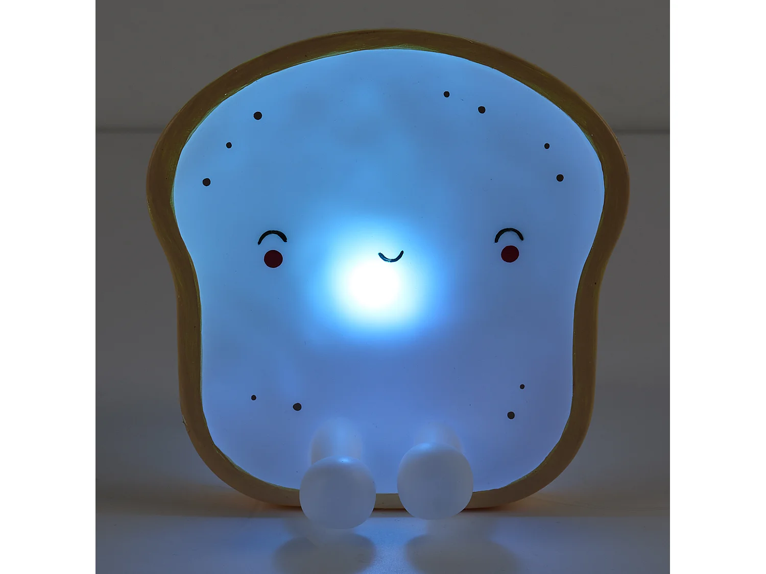 Veilleuse Tartine Kawaii Beige, Blanc