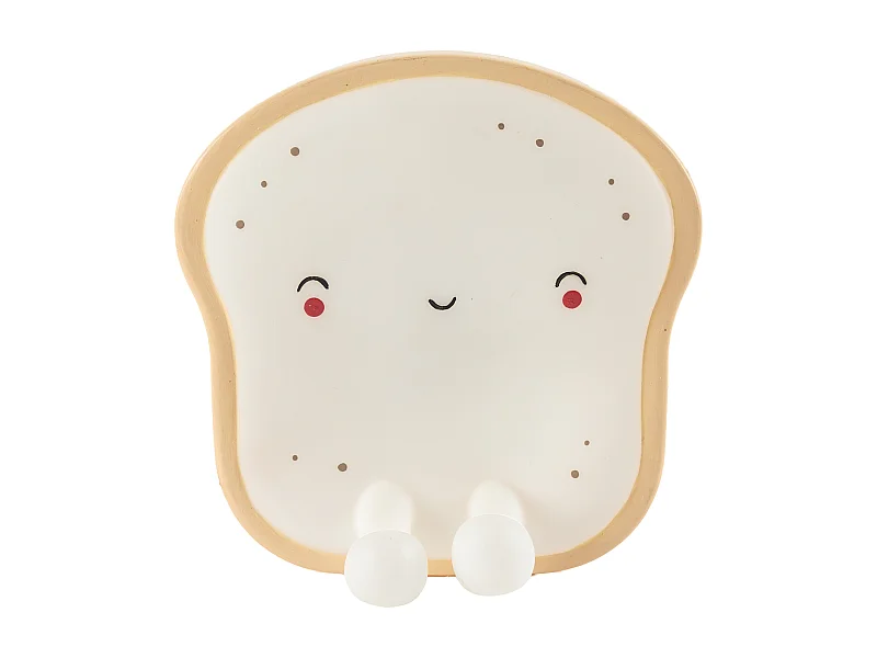 Veilleuse Tartine Kawaii Beige, Blanc