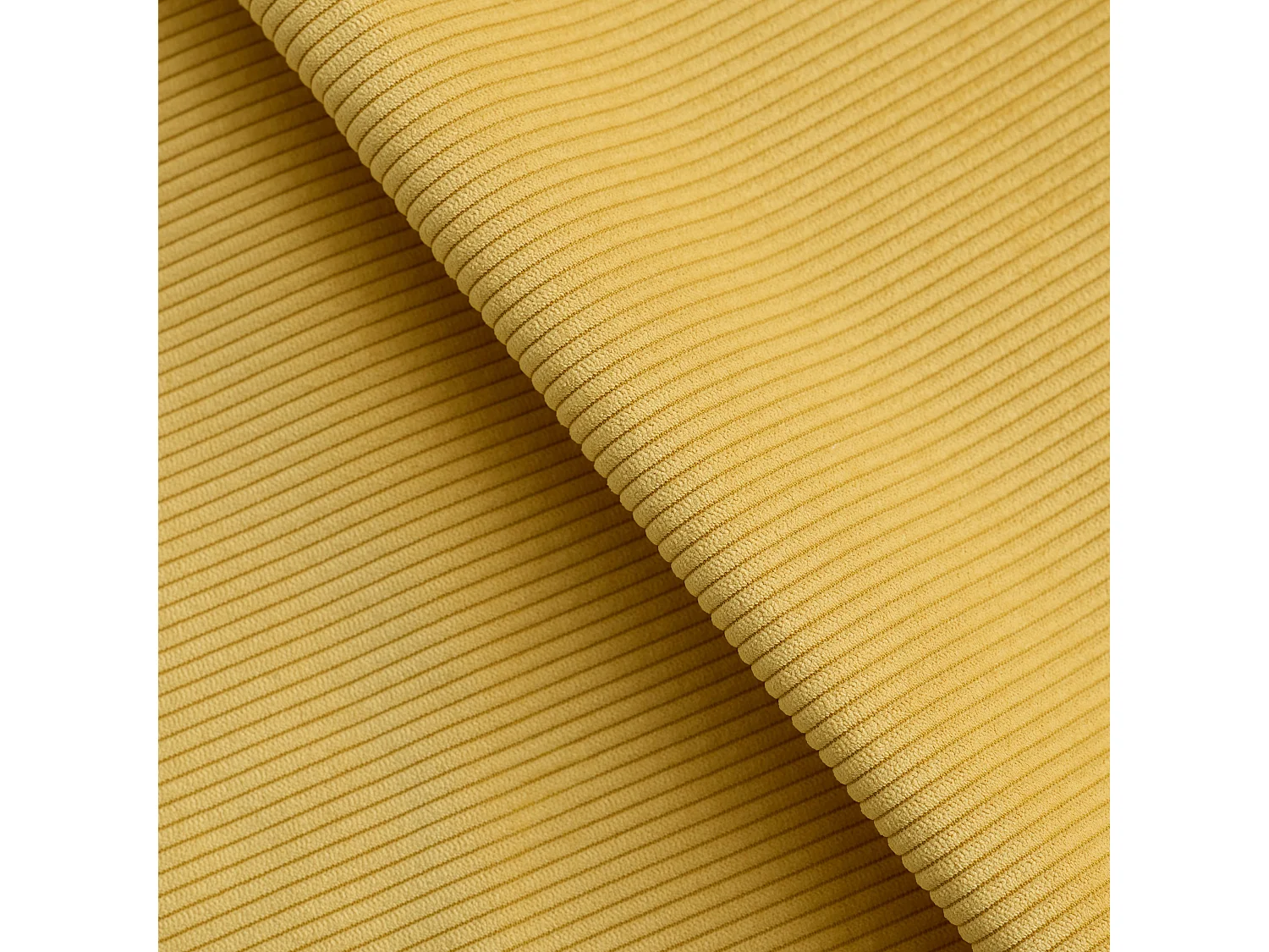 Fauteuil de salon pivotant pied chrome velours côtelé jaune rétro TIMELESS