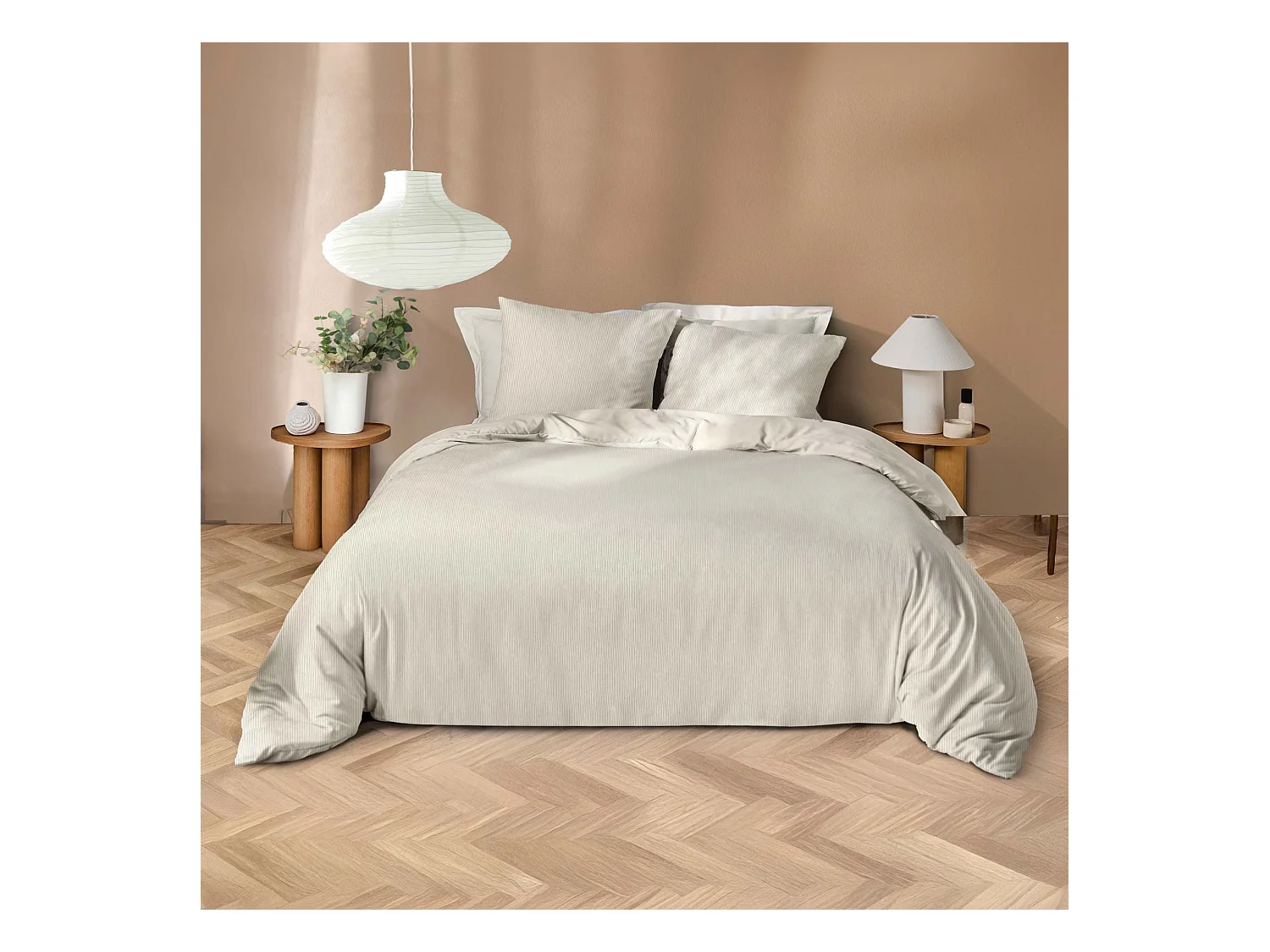 Parure de lit 240x220 microfibre Douceur d'Intérieur Azura