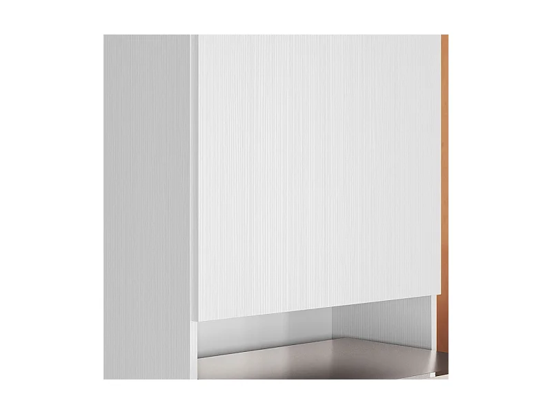 Colonne de Cuisine Micro-Onde Blanc 2 Portes 5 Niches L 60 H 193 P 53.5 cm