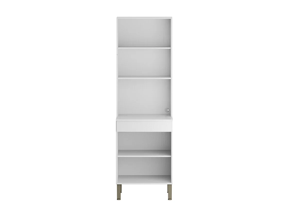 Colonne de Cuisine Micro-Onde Blanc 2 Portes 5 Niches L 60 H 193 P 53.5 cm