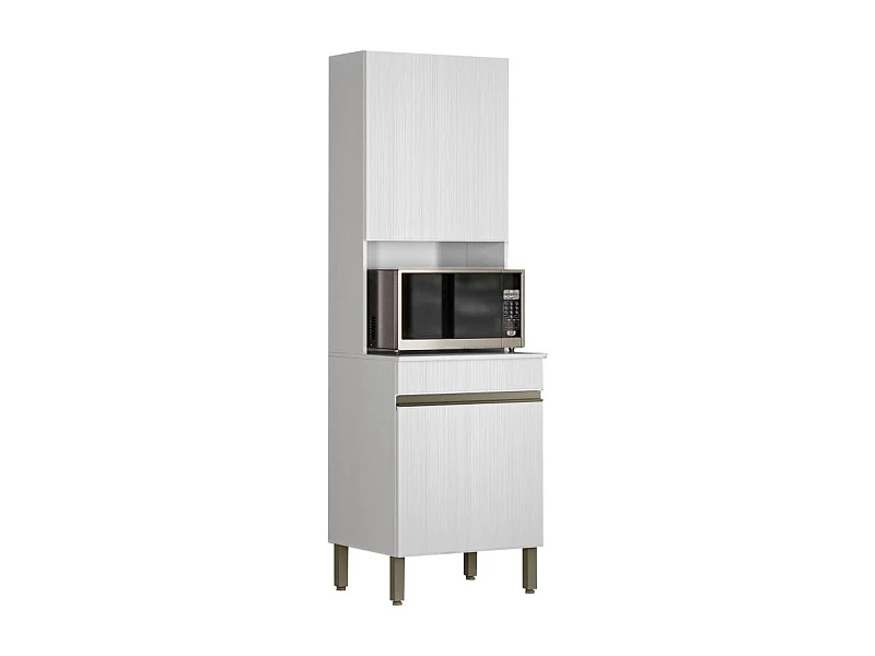 Colonne de Cuisine Micro-Onde Blanc 2 Portes 5 Niches L 60 H 193 P 53.5 cm