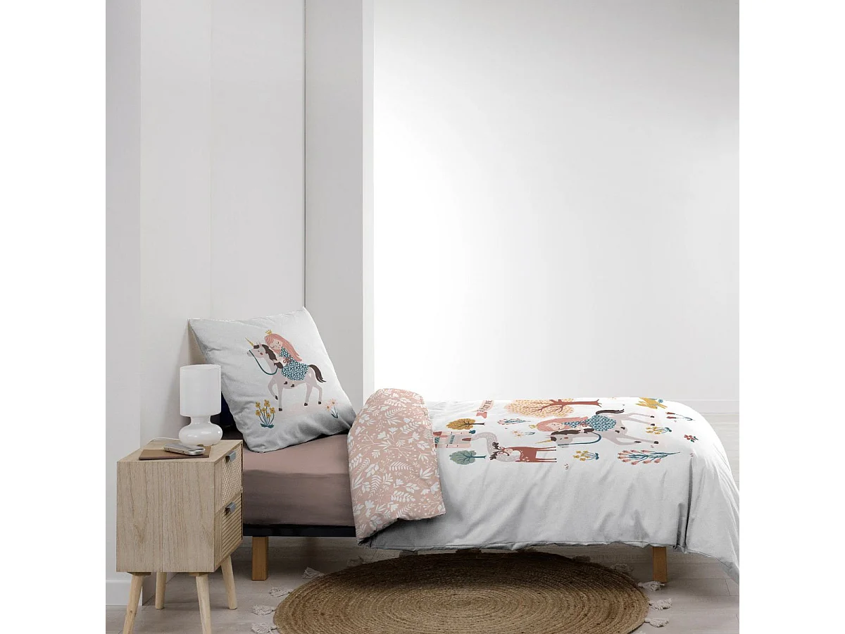 Parure de Lit 2 Pièces "Lilibelle" 140x200cm Multicolore