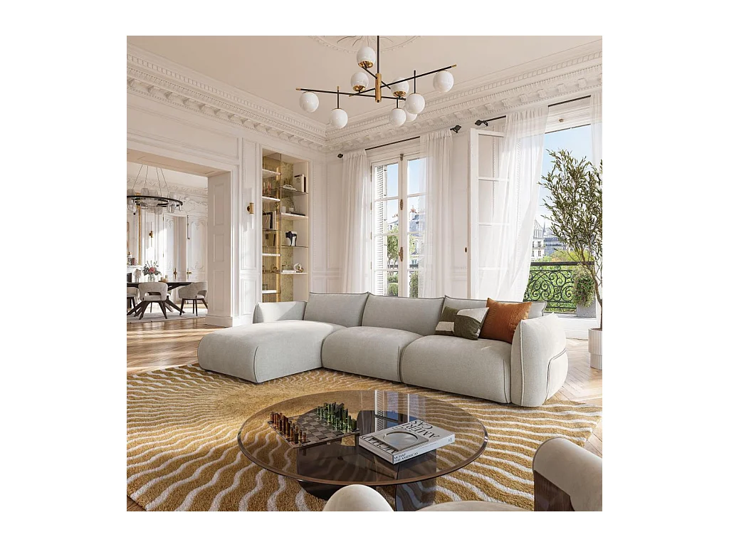 Habitat - Canapé d'angle gauche en tissu - Gris perle - Design by Morten Georgsen - Celeste