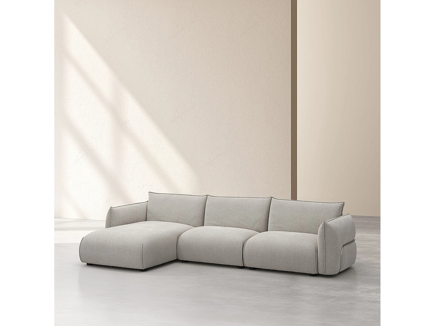 Habitat - Canapé d'angle gauche en tissu - Gris perle - Design by Morten Georgsen - Celeste