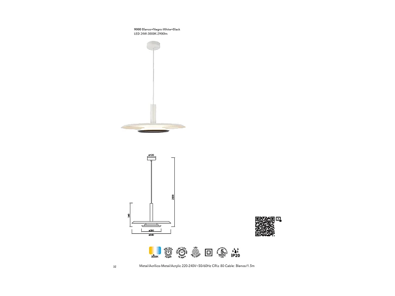 Suspension Tina Ø56 cm, Mantra
