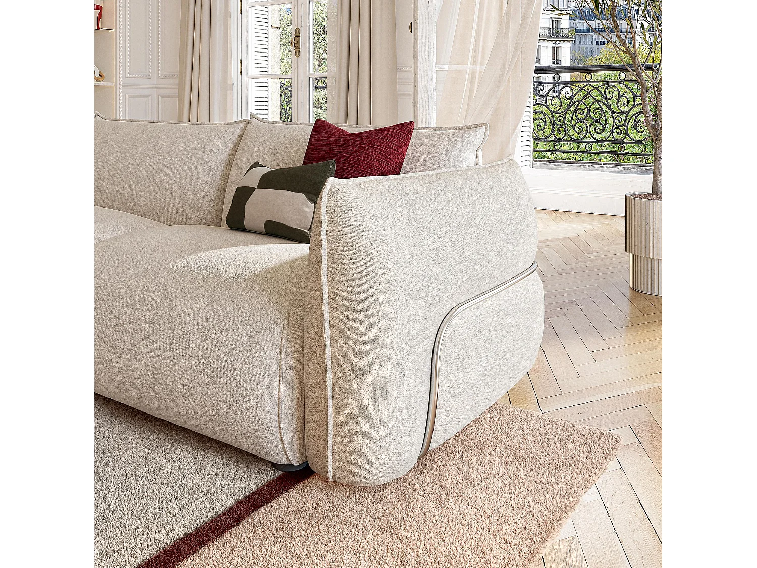 Habitat - Canapé d'angle gauche en tissu - Écru - Design by Morten Georgsen - Celeste