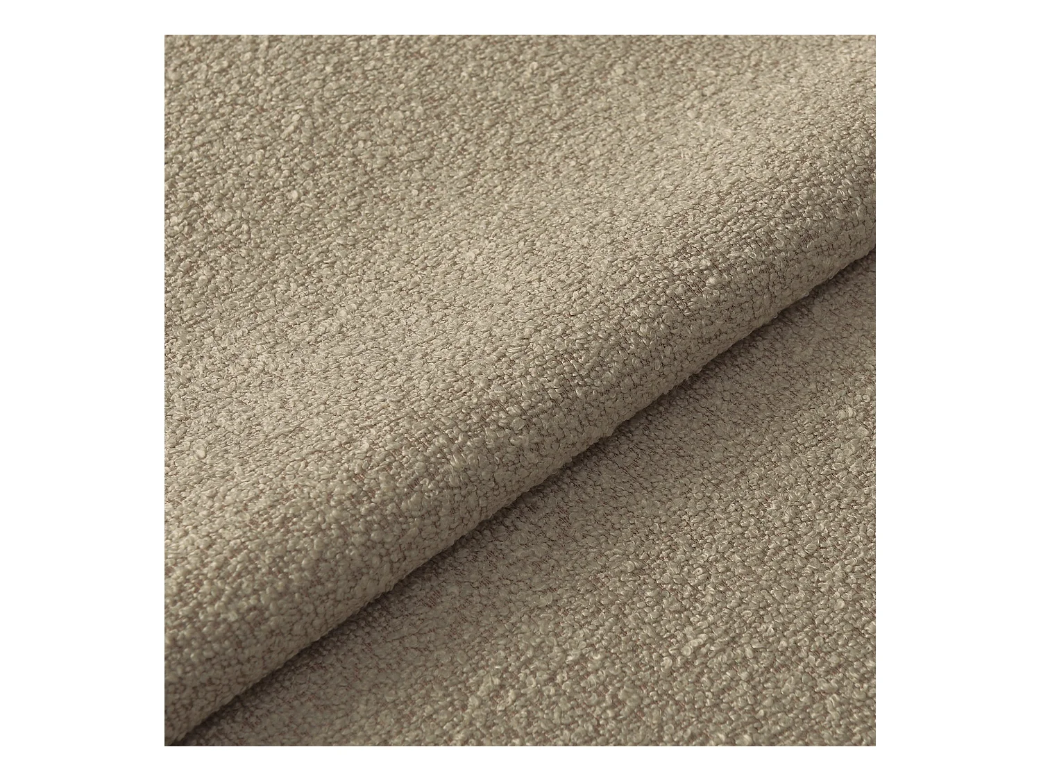 Canapé 4 places tissu bouclette taupe CALVI