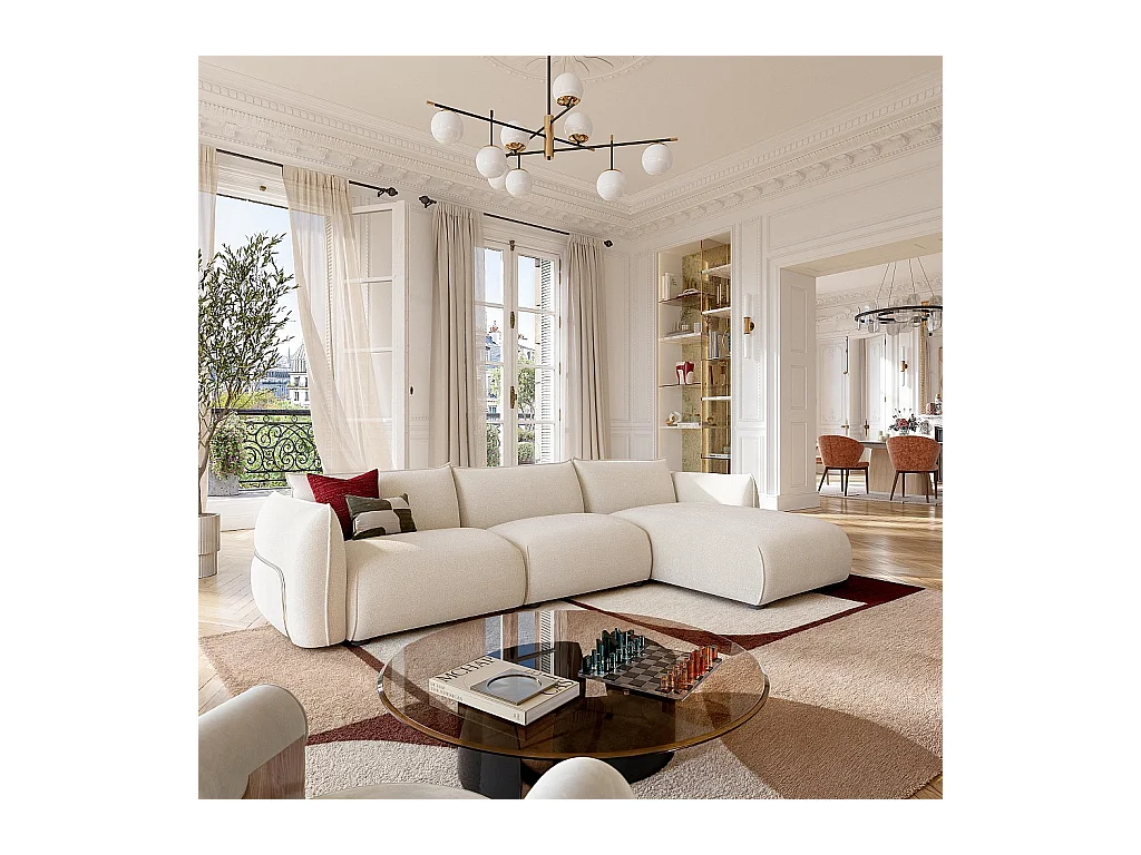 Habitat - Canapé d'angle droit en tissu - Écru - Design by Morten Georgsen - Celeste