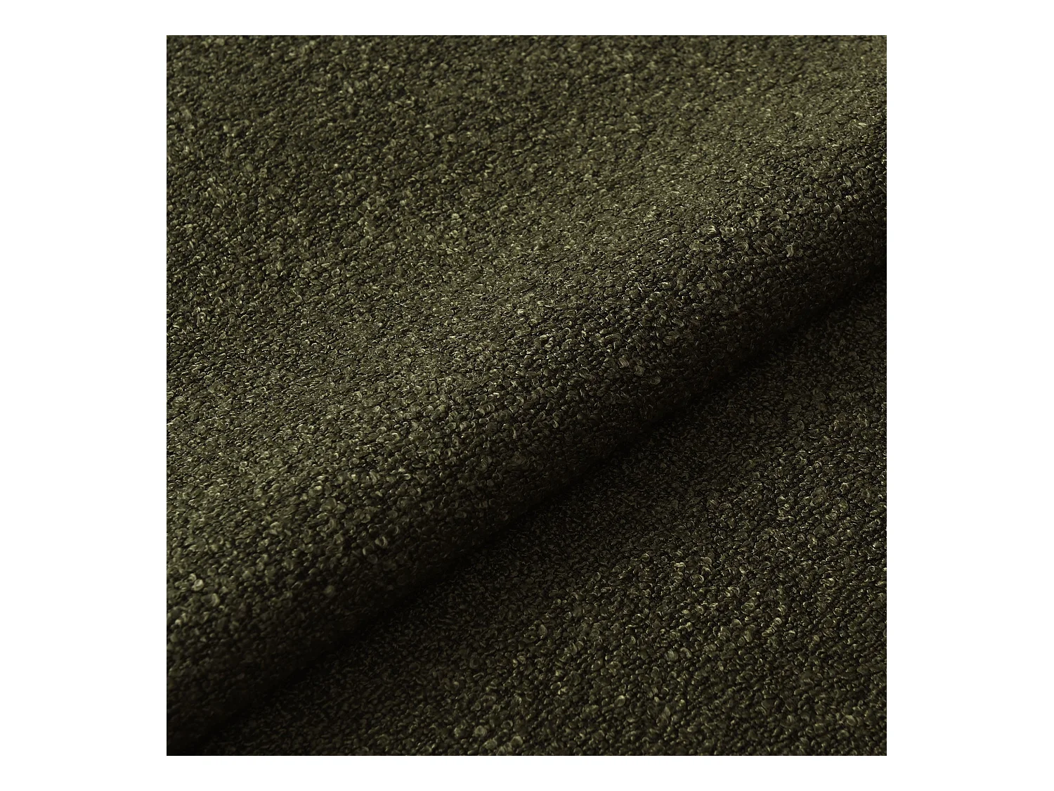 Canapé 4 places tissu bouclette kaki CALVI