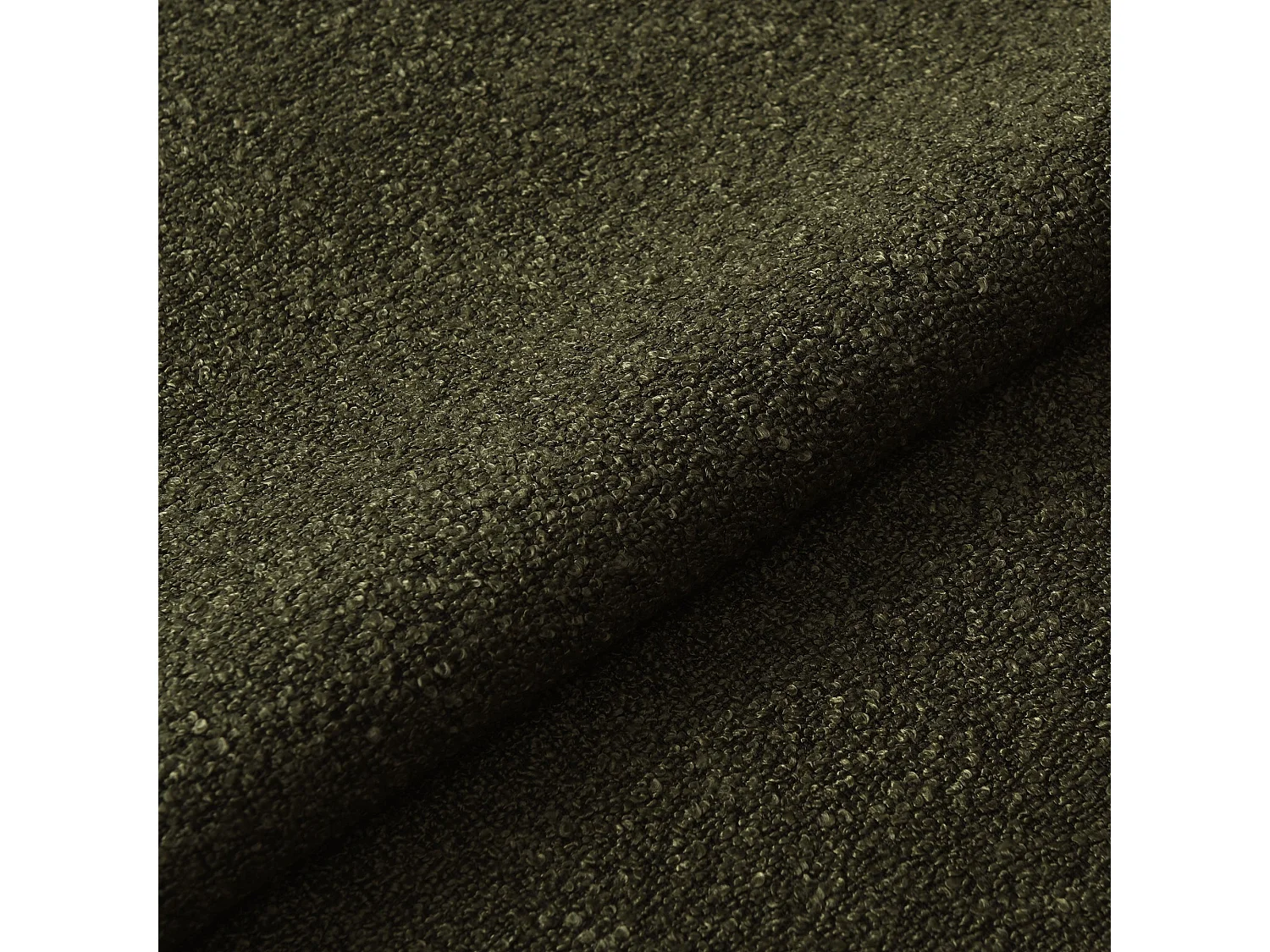 Canapé 4 places tissu bouclette kaki CALVI