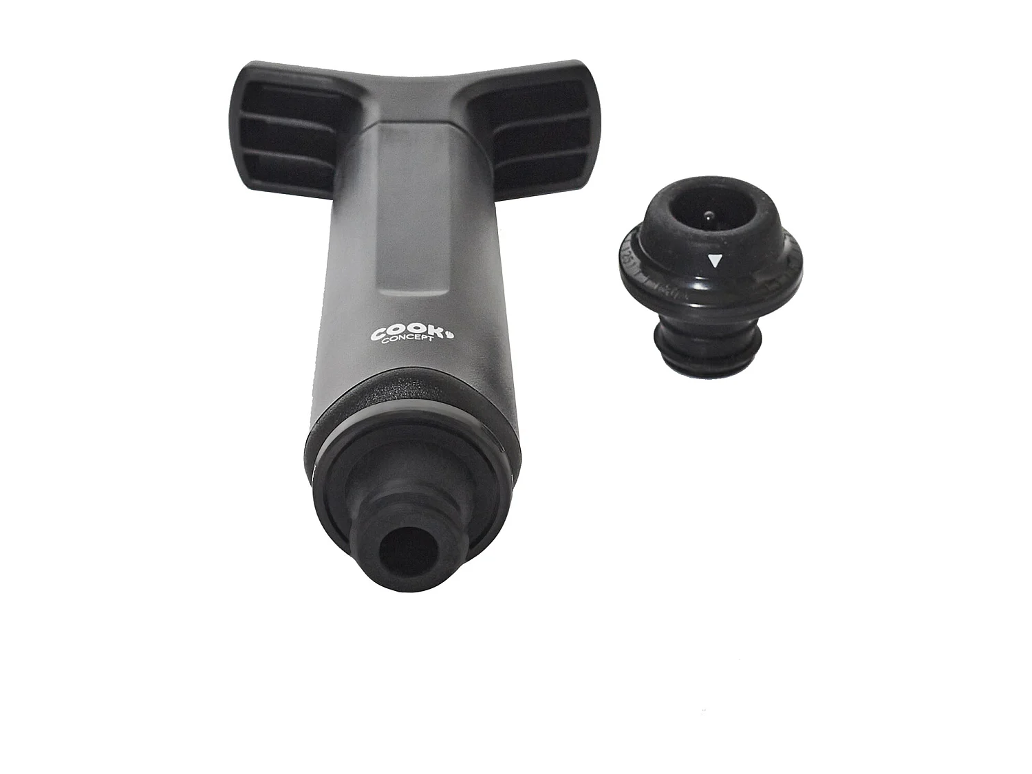 Pompe à Vin Vide d'Air "2 Bouchons" 16cm Noir