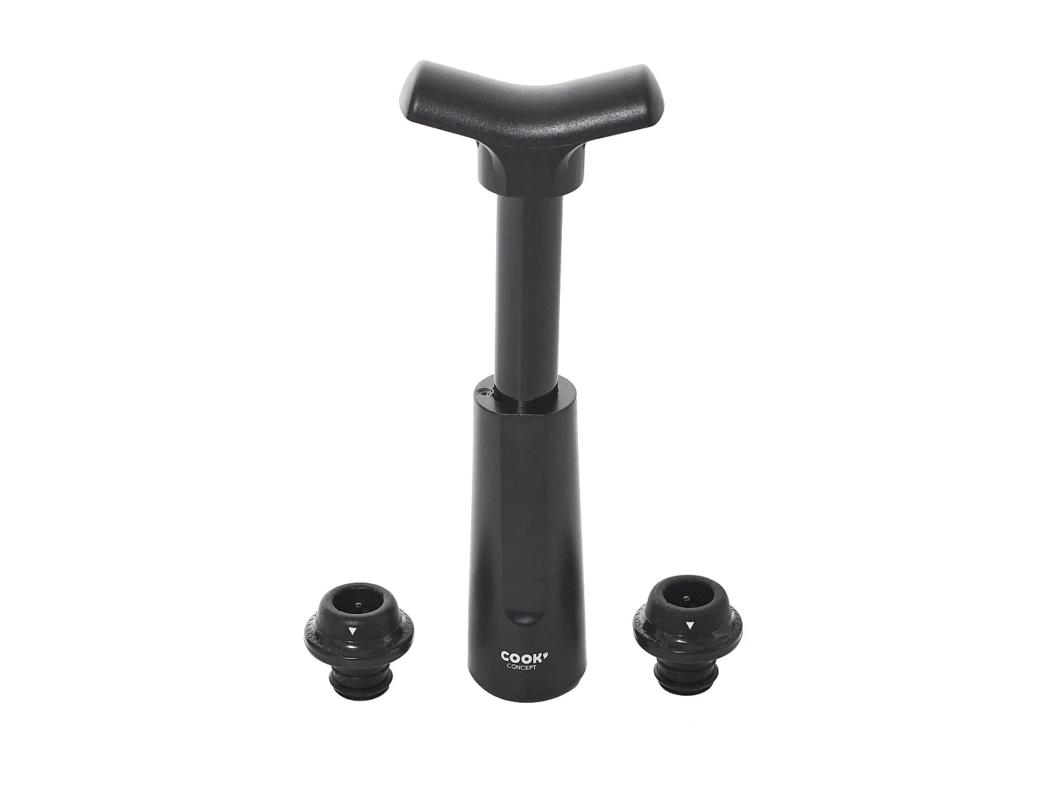 Pompe à Vin Vide d'Air "2 Bouchons" 16cm Noir