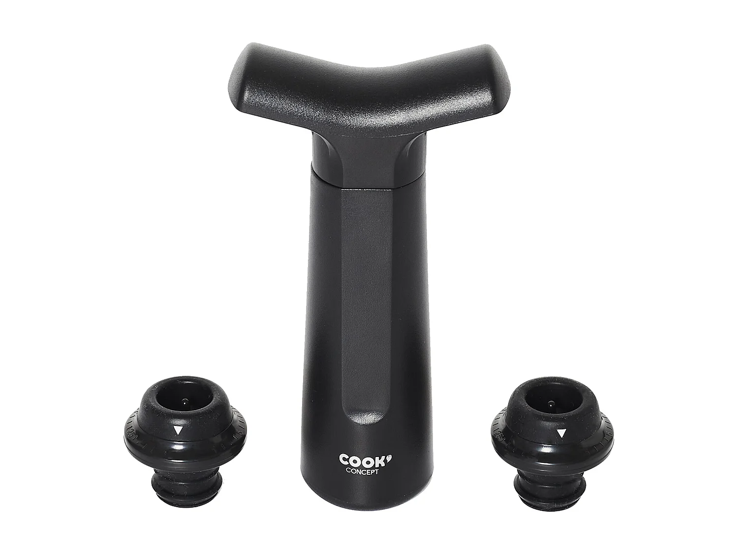 Pompe à Vin Vide d'Air "2 Bouchons" 16cm Noir