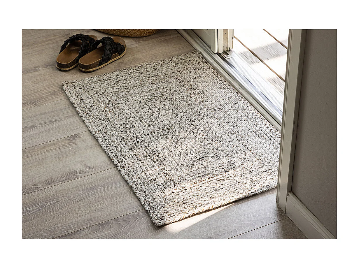 Paillasson Tressé "Petra" 60x90cm Beige