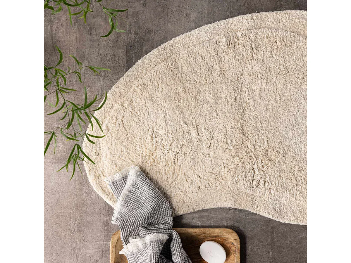 Tapis de Salle de Bain "Elvise" 60x85cm Naturel