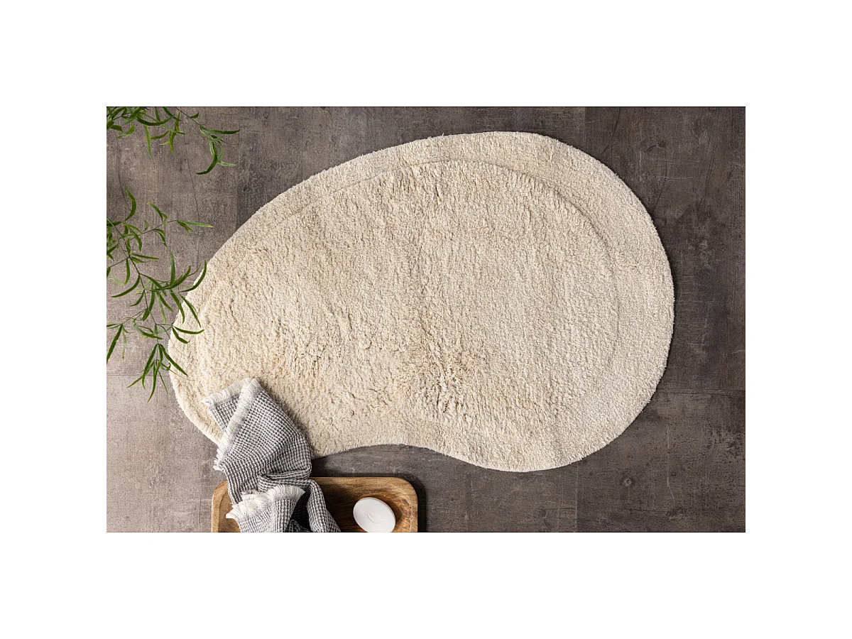 Tapis de Salle de Bain "Elvise" 60x85cm Naturel