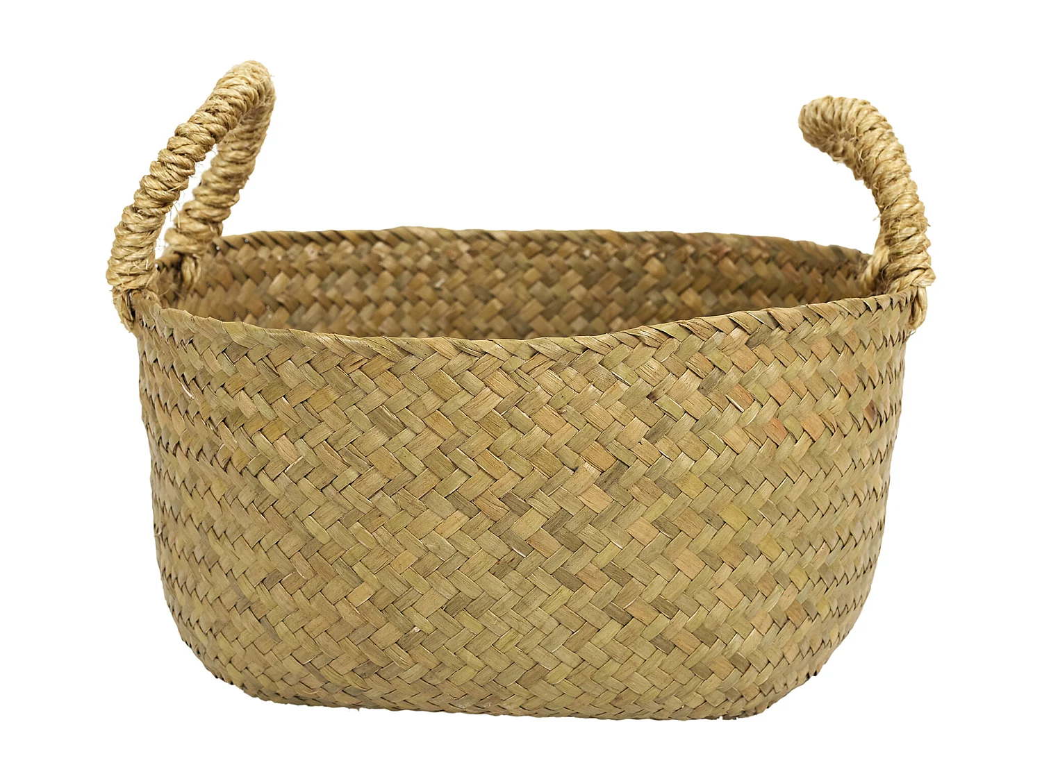 Panier Tresse Avec Anses X3 Marron