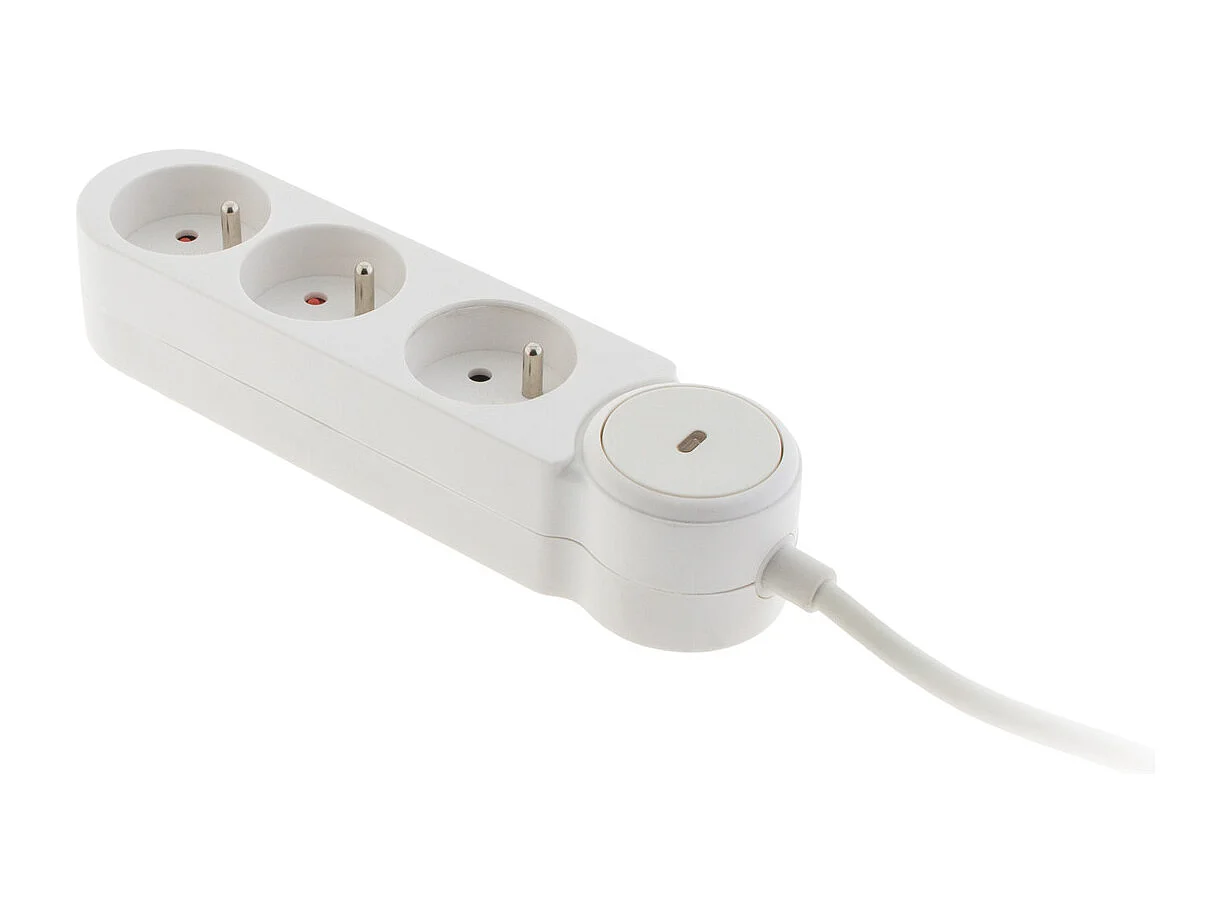 Bloc multiprise Iota 3x16A + interrupteur - Blanc - Zenitech