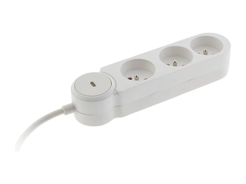 Bloc multiprise Iota 3x16A + interrupteur - Blanc - Zenitech