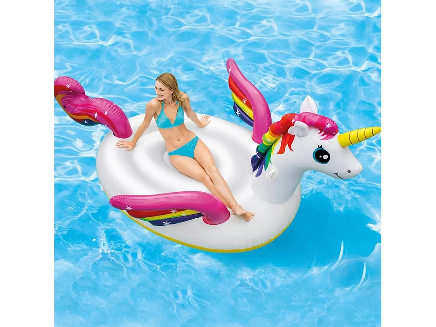 Bouée Géante Gonflable "Licorne" 300cm Multicolore