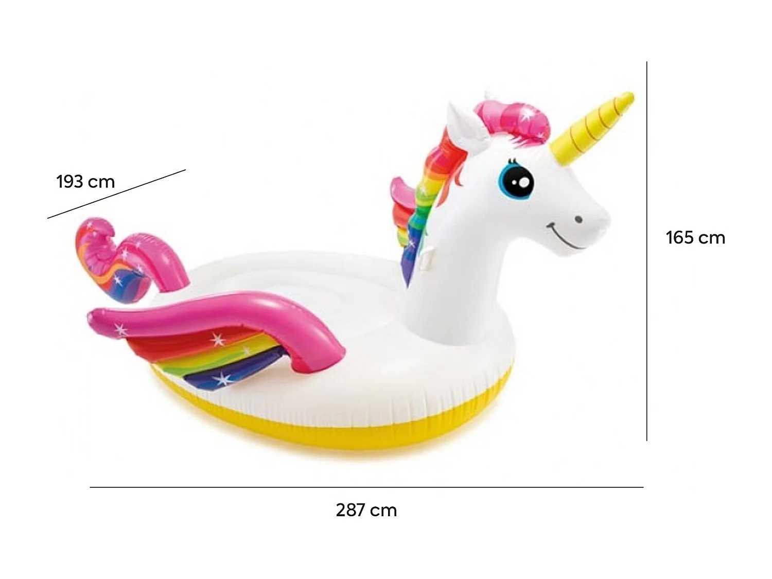 Bouée Géante Gonflable "Licorne" 300cm Multicolore