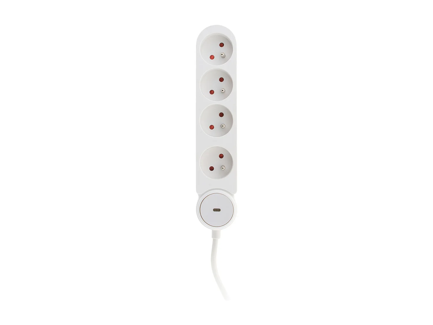 Bloc multiprise Iota 4x16A + interrupteur - Blanc - Zenitech