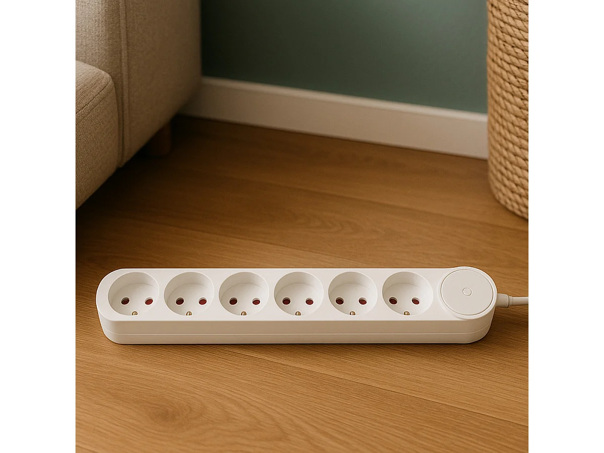 Bloc multiprise Iota 5x16A + interrupteur - Blanc - Zenitech