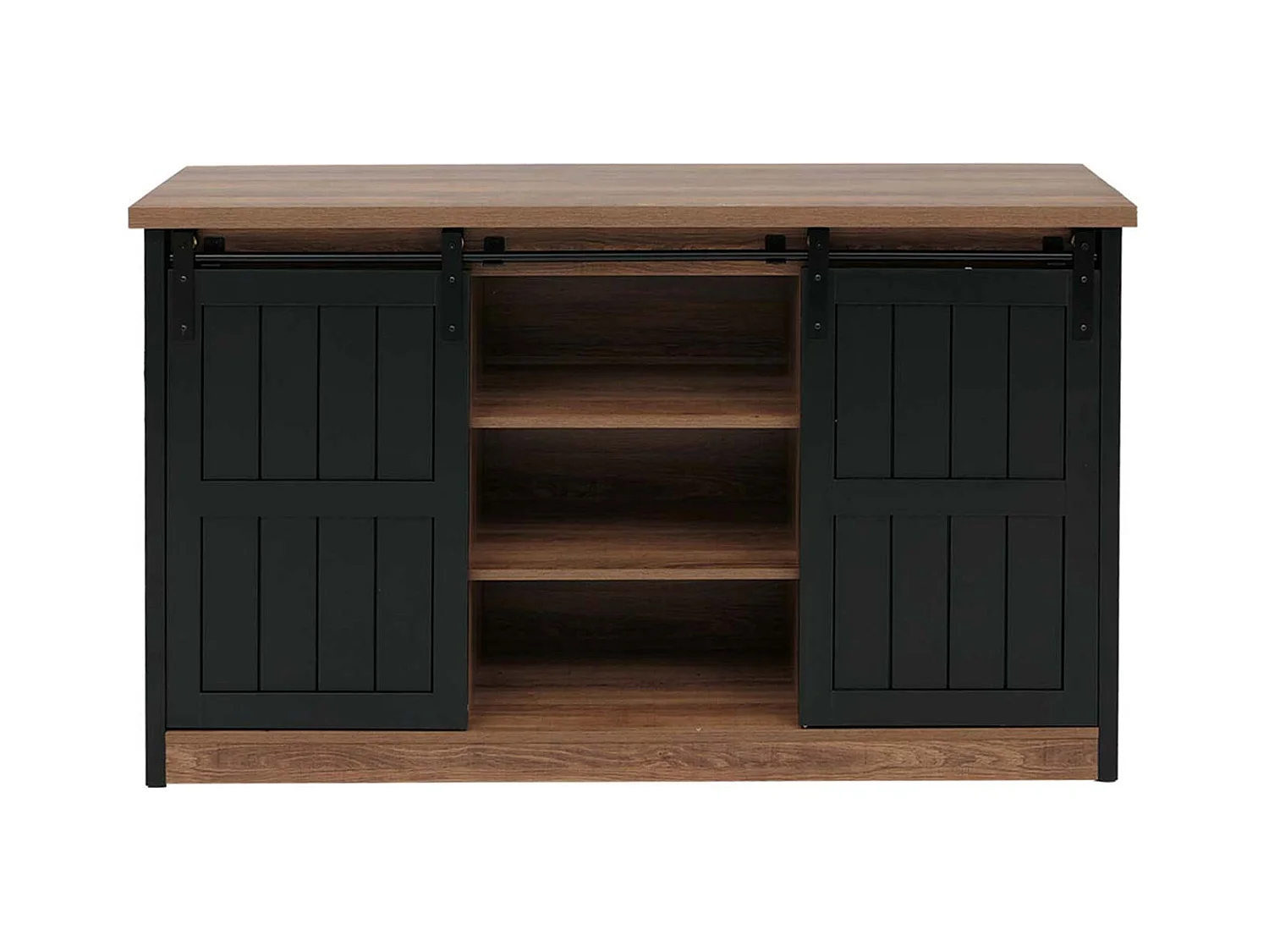 Wysoka szafka MCW-K75,  brązowo-czarny