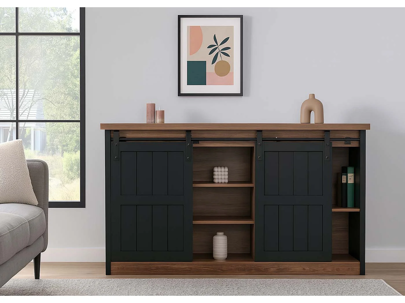 Buffet haut MCW-K75,  brun-noir