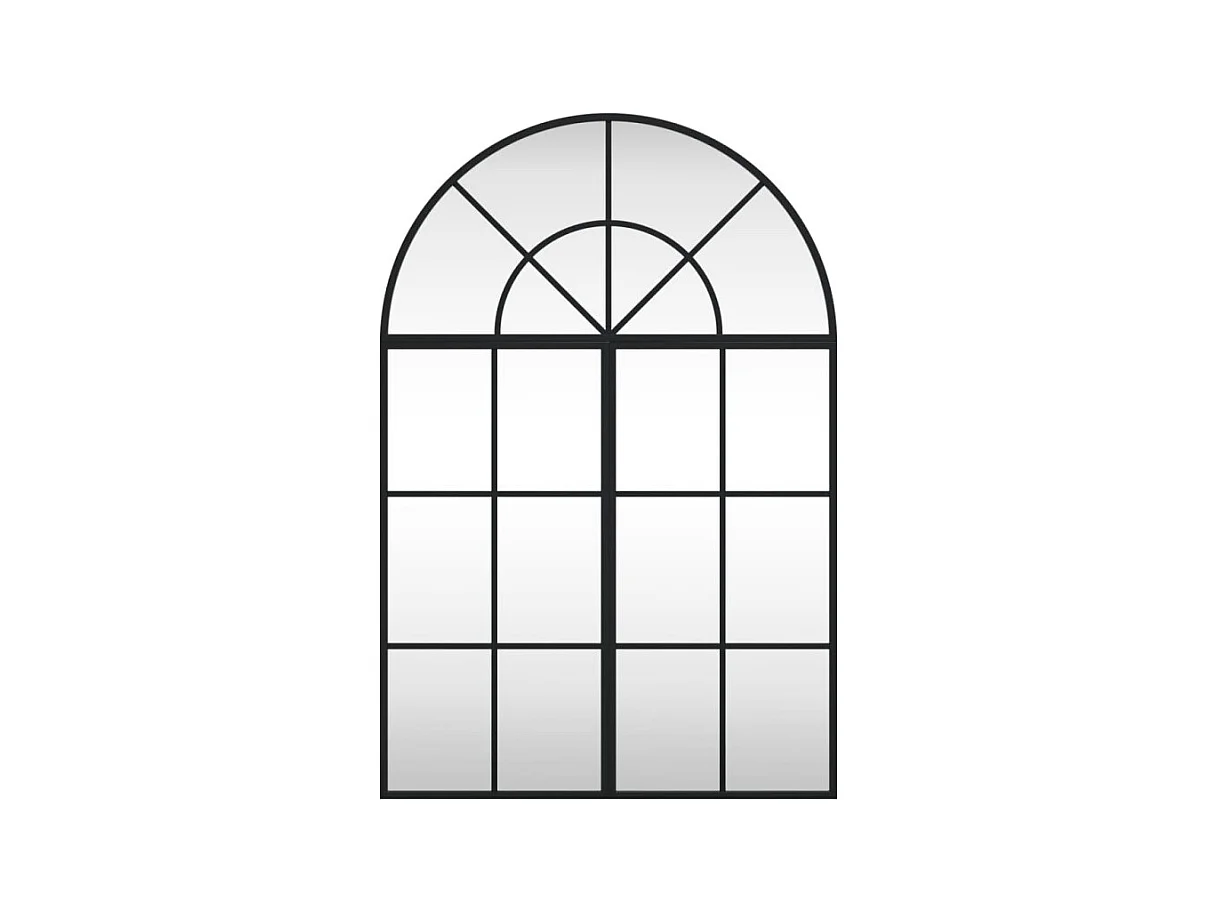 Miroir mural noir 60x90 cm arche fer