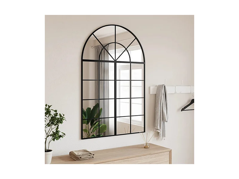 Miroir mural noir 80x120 cm arche fer