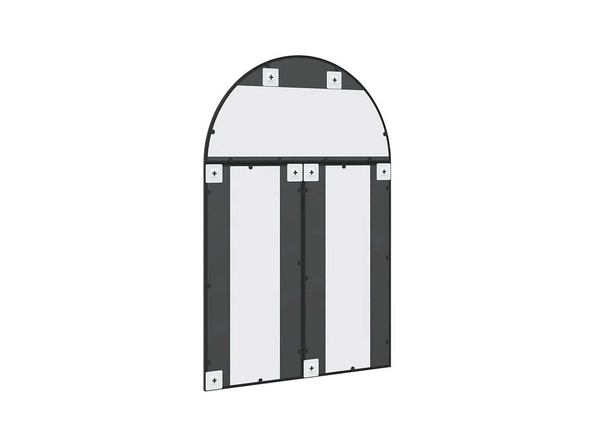 Miroir mural noir 80x120 cm arche fer