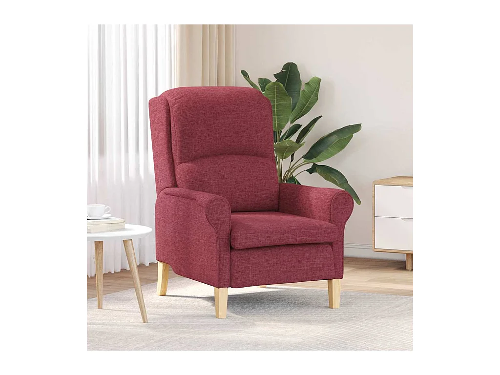 fauteuil Rouge bordeaux 76 x 94 x 102 cm tissu