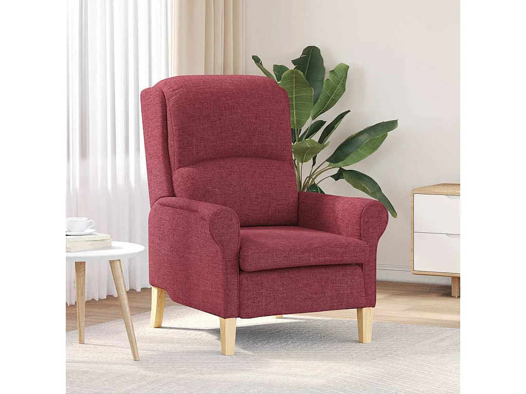 poltrona Rosso vino 76 x 94 x 102 cm Tessuto