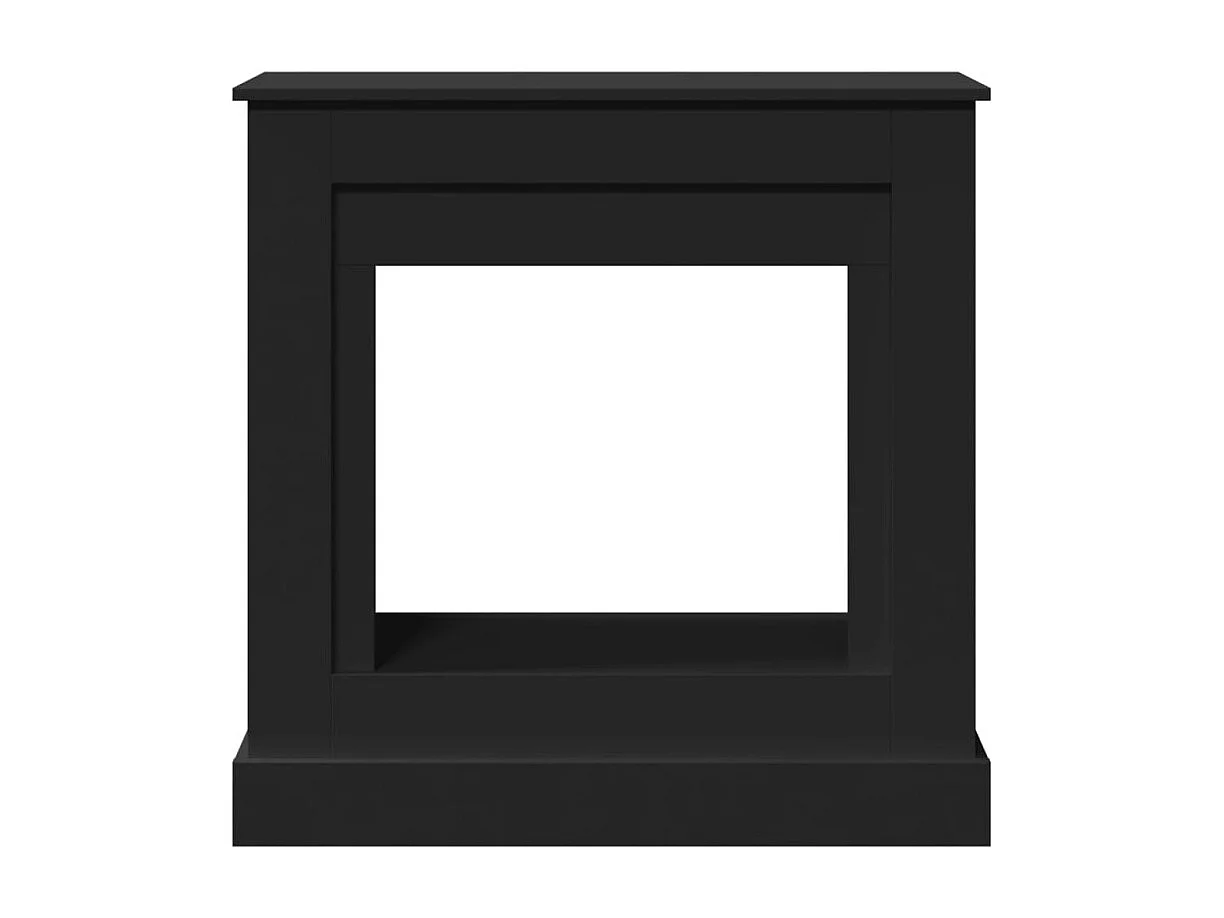 Cadre de cheminée noir 90x30x90 cm bois d ingénierie