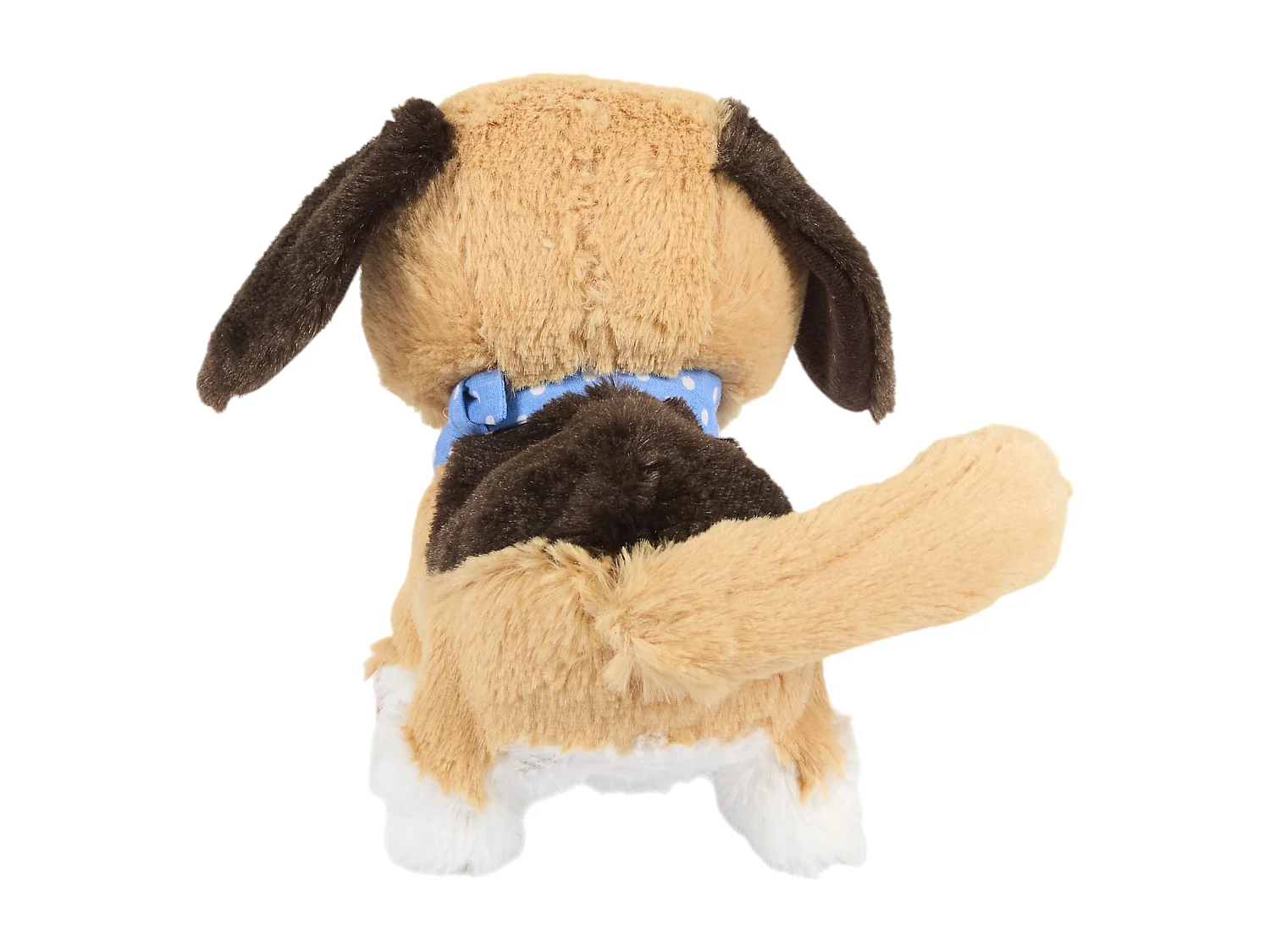 Peluche Chien Galipette A Piles Marron, Bleu