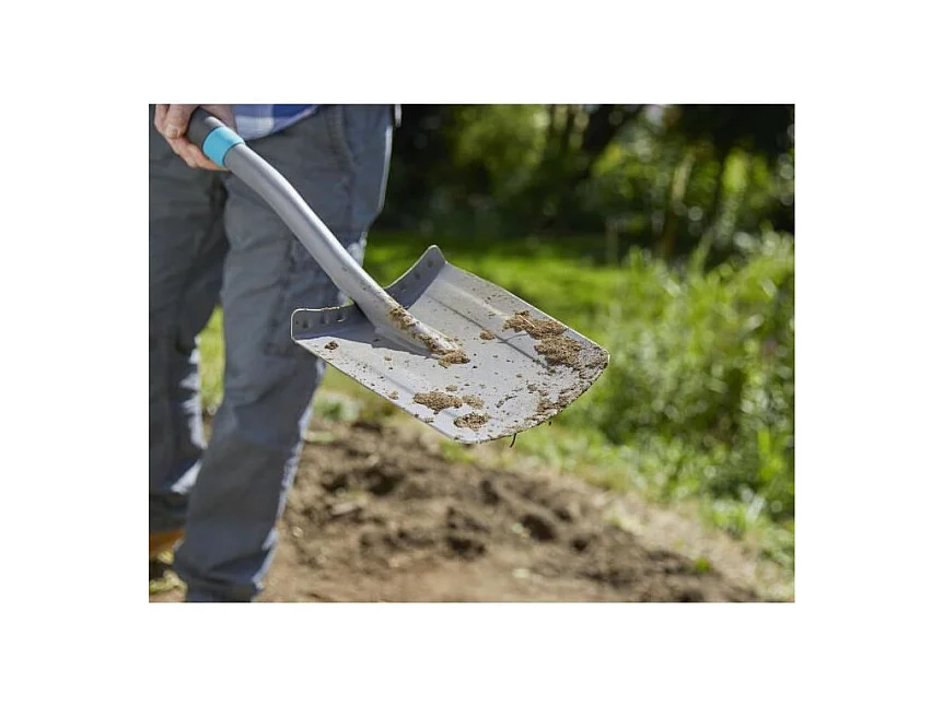 Pala recta ErgoLine con mango suave y empuñadura ergonómica en D - Hoja de acero templado - Garantía de 25 años