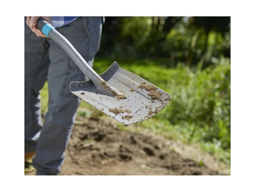 Beche à bord droit ErgoLine avec manche souple et poignée ergonomique en D - Lame en acier trempé - Garantie 25 ans
