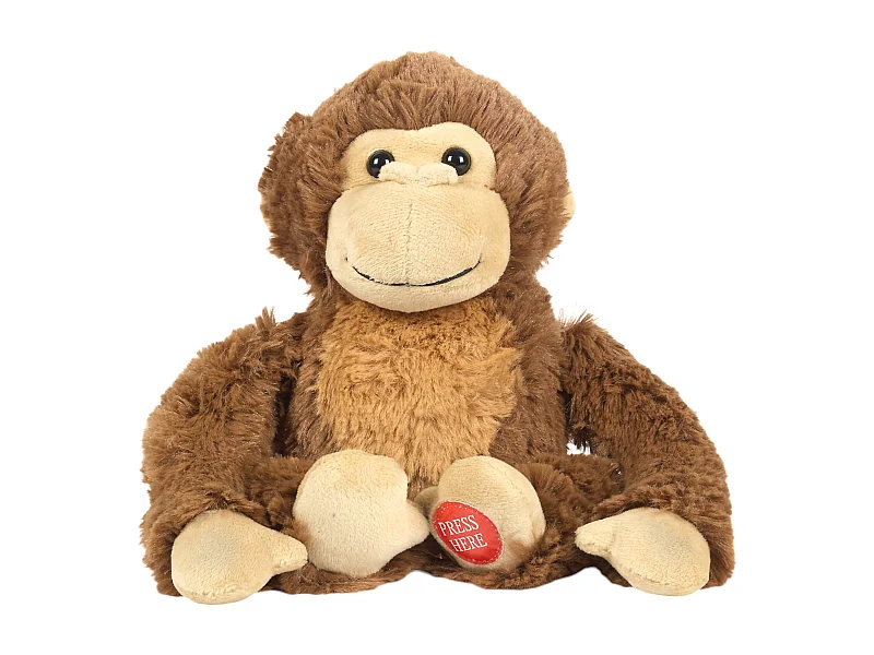 Peluche Gorille Galipette A Piles Marron