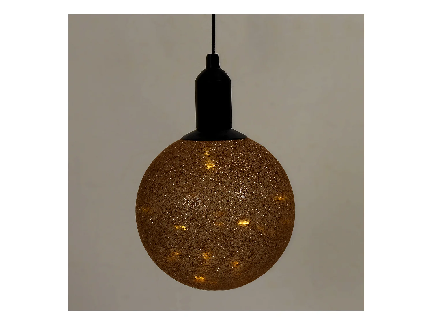 Boule Deco Lumineuse A Suspendre Dore D20cm Or