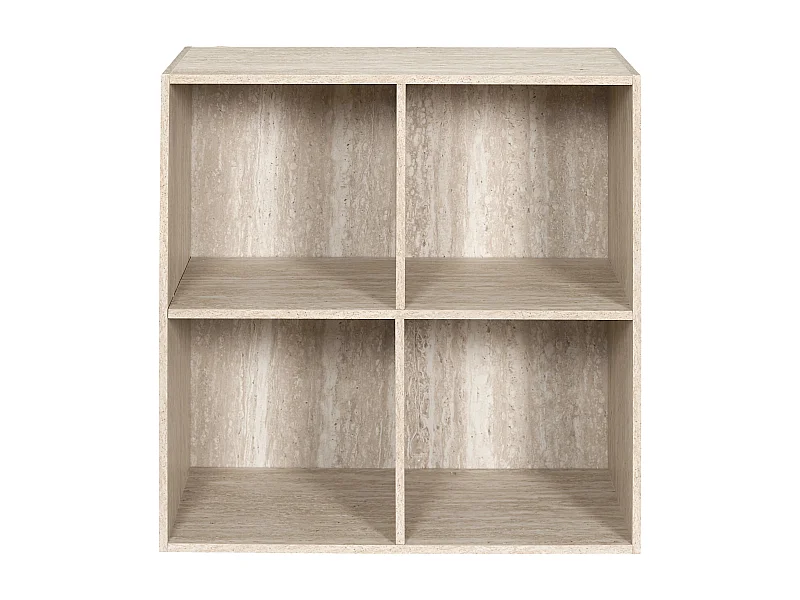 Rangement Modulable 4 Cases Pietra Blanc, Beige