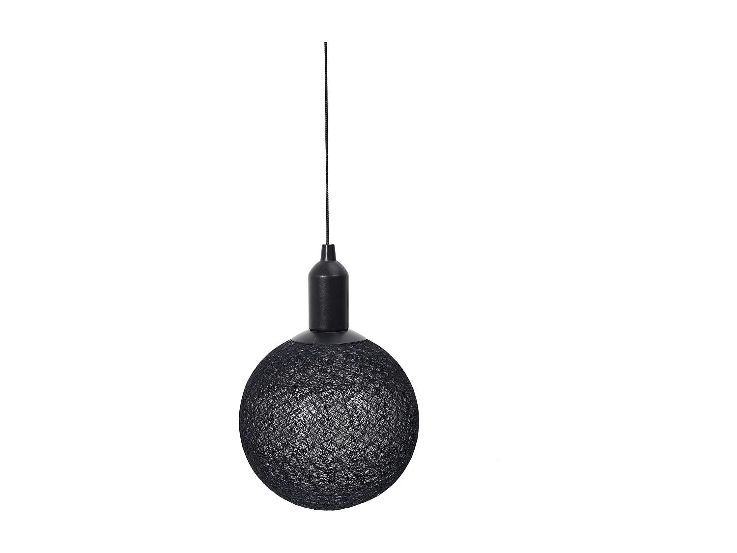 Boule Deco Lumineuse A Suspendre Noir D20cm Noir