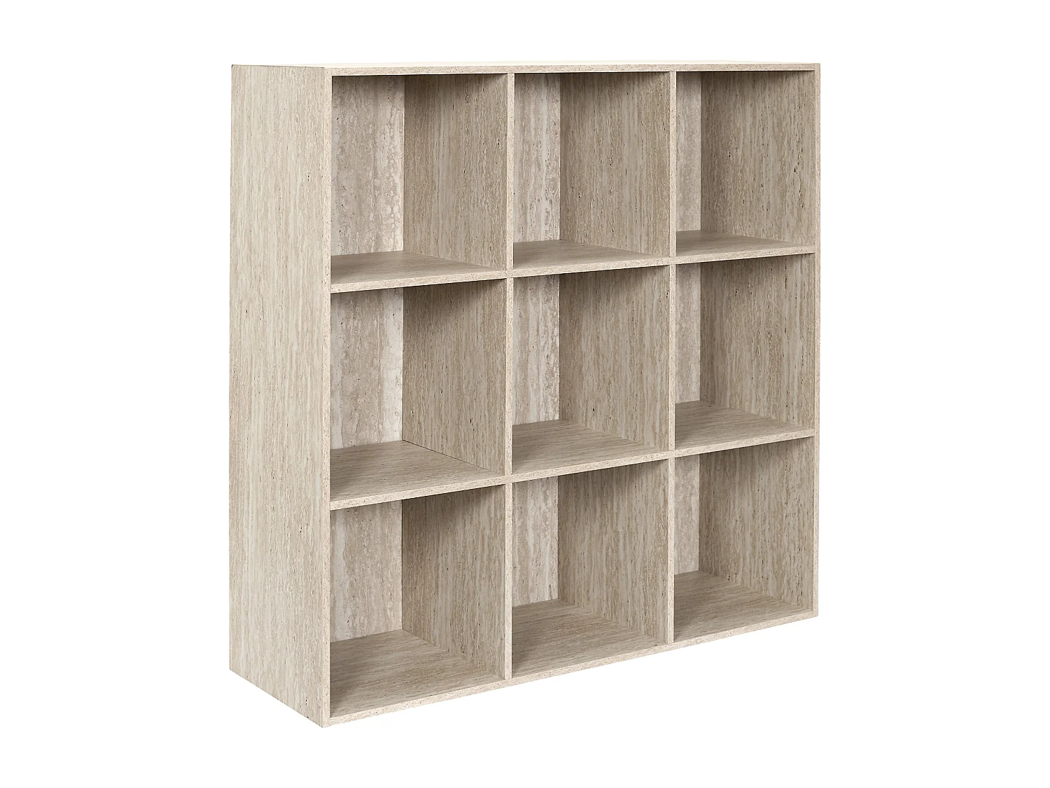 Rangement Modulable 9 Cases Pietra Blanc, Beige