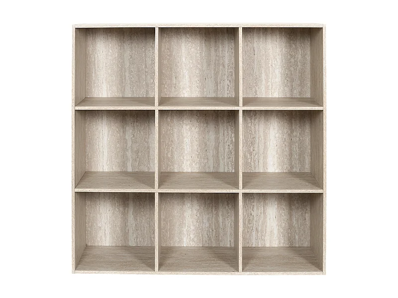 Rangement Modulable 9 Cases Pietra Blanc, Beige